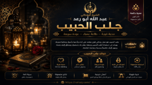 جلب الحبيب بالطرق الروحانية المجربة بتصميم فاخر أسود وذهبي يعبر عن المحبة وعودة الحبيب لموقع rahaiy.com
