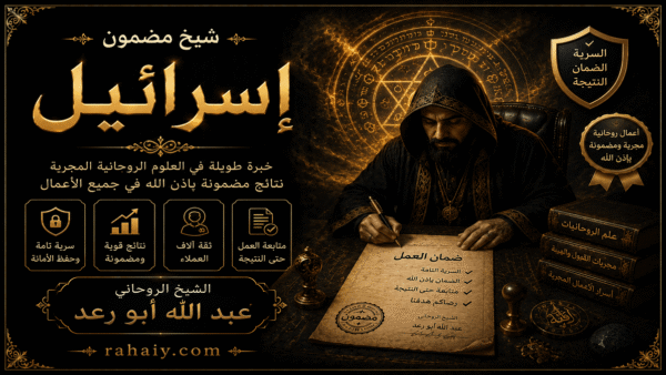 شيخ مضمون في إسرائيل – الثقة والخبرة في العلوم الروحانية